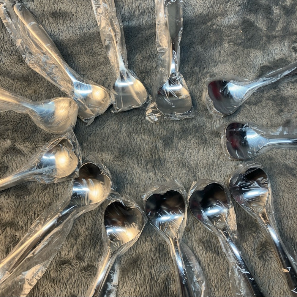LOT of 48 Alessi Delta Heart Shaped Spoon Coffee Tea Dessert - Picture 6 of 8
